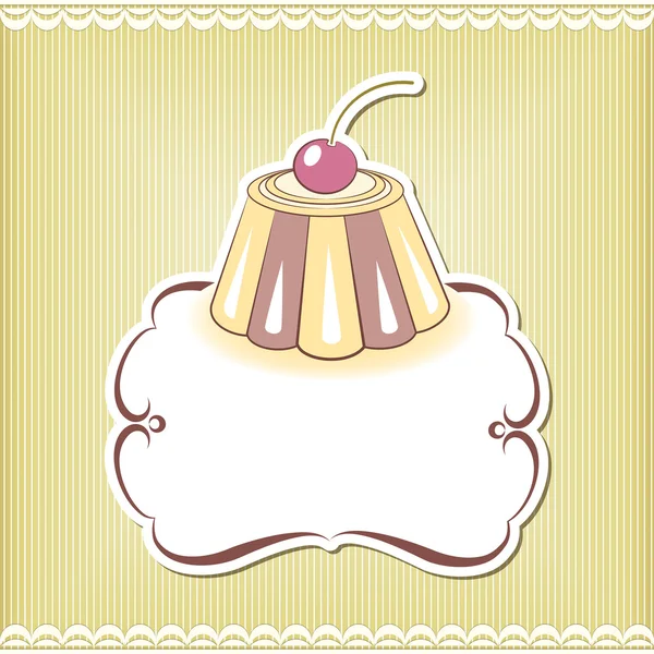 Schattig cupcake grens — Stockvector