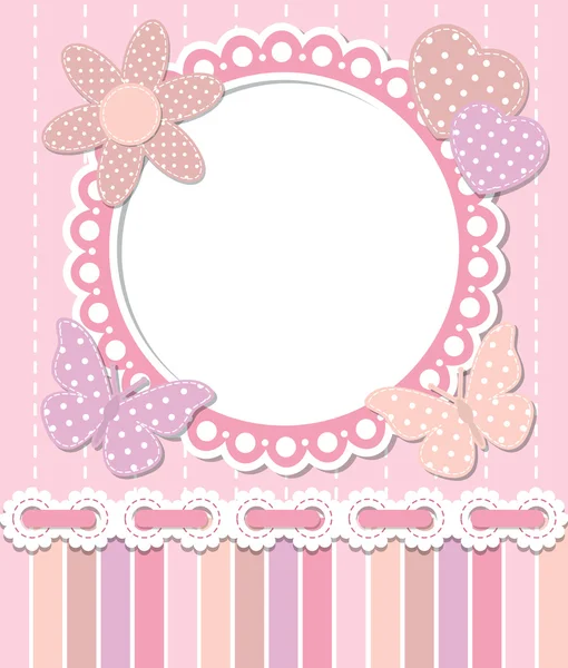 Romantic pink frame — Stock Vector