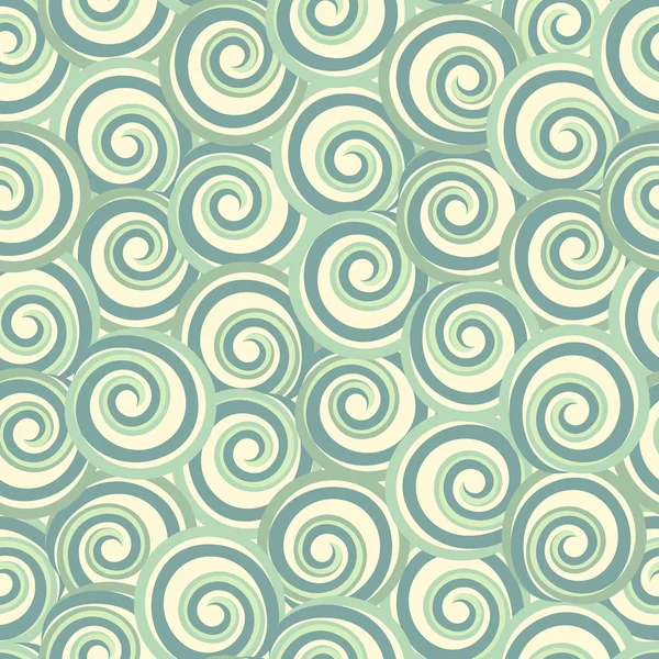 Green abstract seamless pattern with swirls — Stock Vector