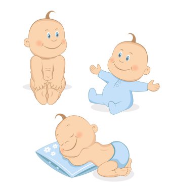 bebek çocuk vektör set