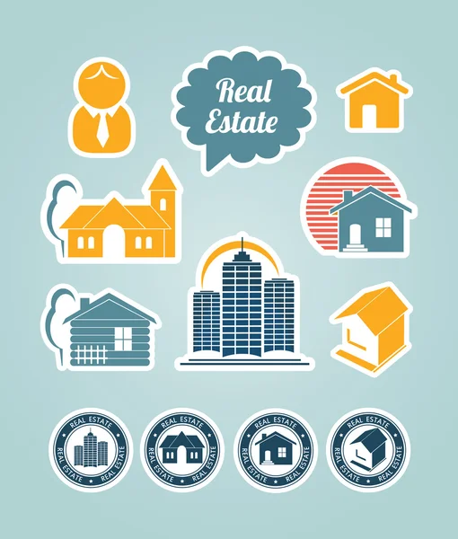 Real estate icons — Stock Vector