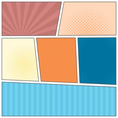 çizgi roman popart düzeni şablonu