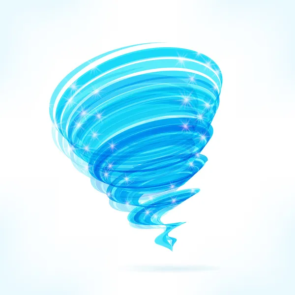 Blauwe vector tornado — Stockvector
