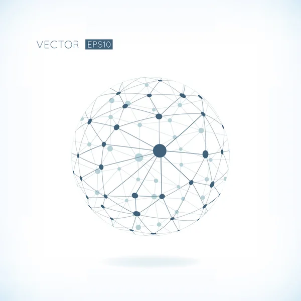 Globální sítě pozadí — Stockový vektor