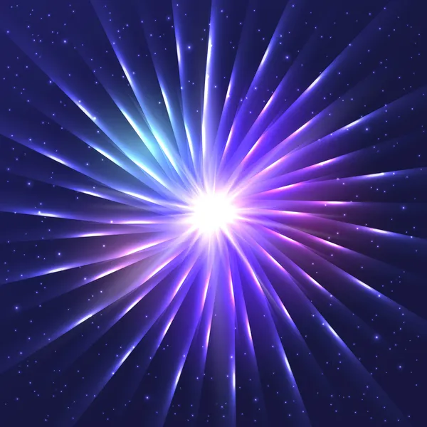 Абстрактная неоновая сияющая векторная звезда — стоковый вектор