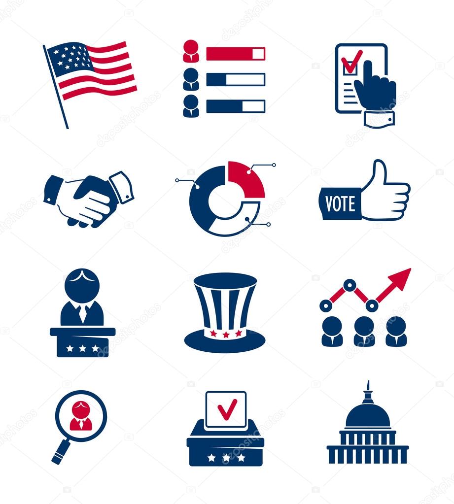 Voting and elections icons