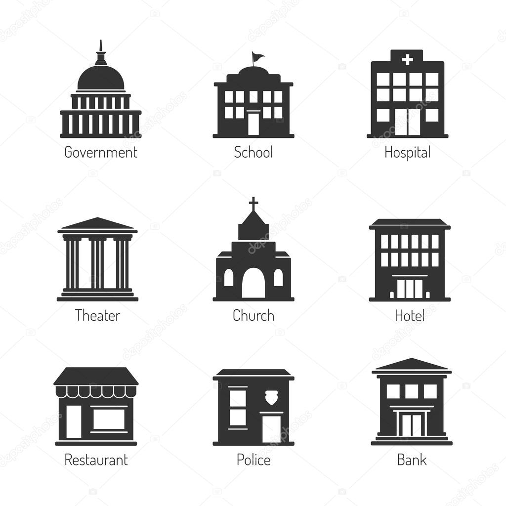 Government building icons