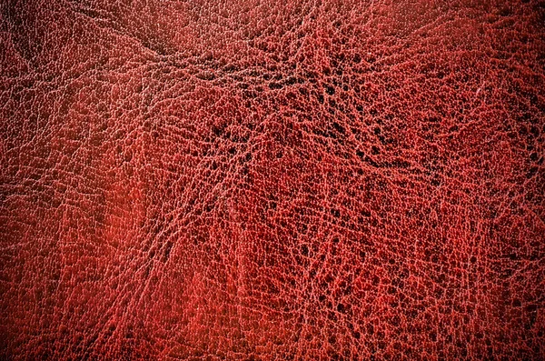 Red leather texture — Stock Photo, Image