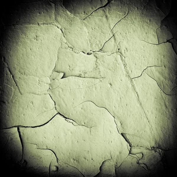 Pastel green cracked paint texture — Stock Photo, Image