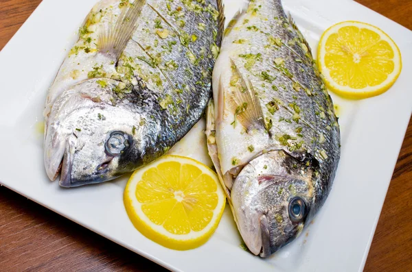 Marinated gilthead fishes — Stock Photo, Image