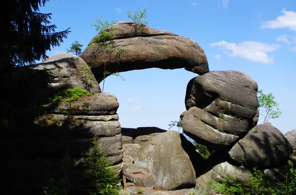 Formazione di rocce a Broumovske Steny, Repubblica Ceca — Foto Stock