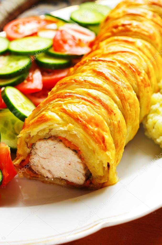 Pork fillet in puff pastry ⬇ Stock Photo, Image by © ccat82 27891759