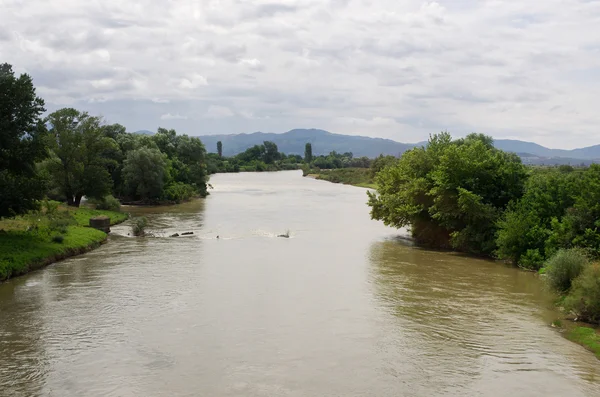 Río durante la inundación — Foto de Stock