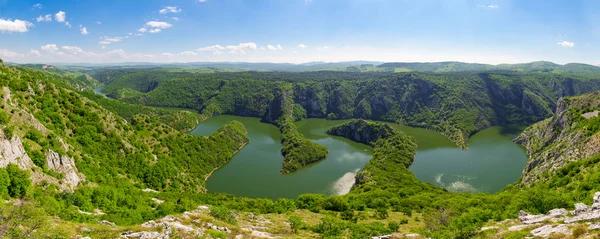 Uvac каньйон річки, Сербія — стокове фото