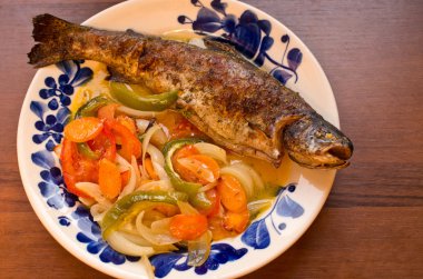 sebze Fırında Alabalık