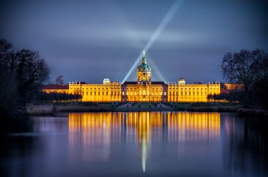 Charlottenburg Sarayı gece, berlin, Almanya