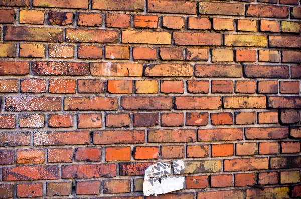 Surface de mur de brique rouge — Photo