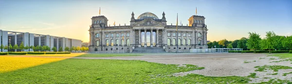 Panorama con Reichstag, Berlino, Germania — Foto Stock