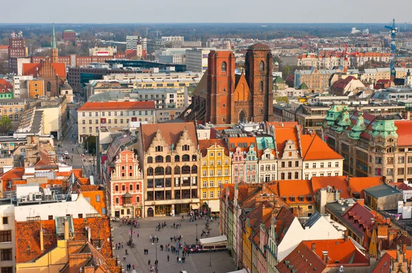 Городская площадь Вроцлава, Польша — стоковое фото