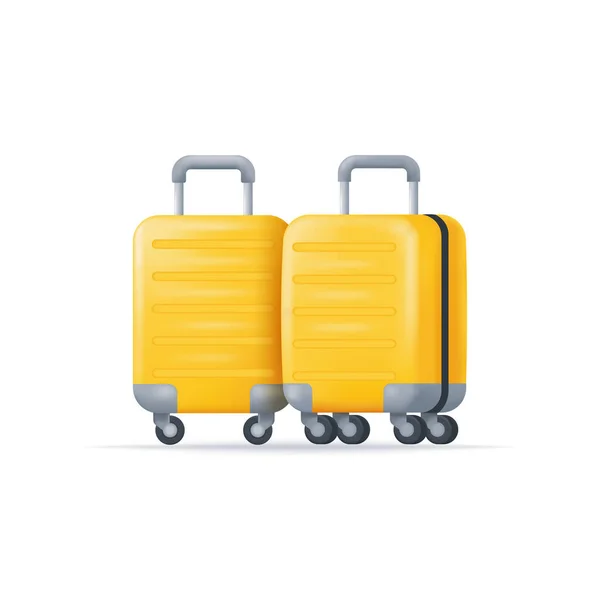 Koffer Vector Illustrations Isoliert Auf Weißem Hintergrund Reisegepäck — Stockvektor