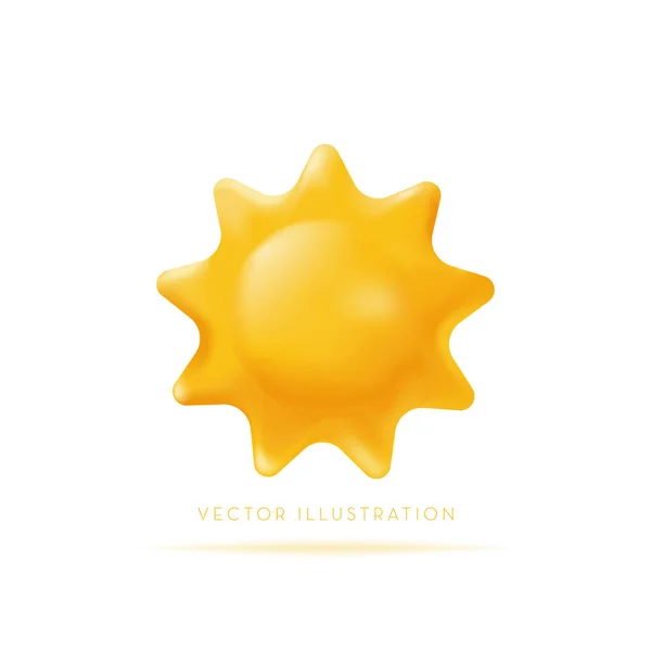 Ícone Sun Tempo Sol Mínimo Vetor Ilustração —  Vetores de Stock