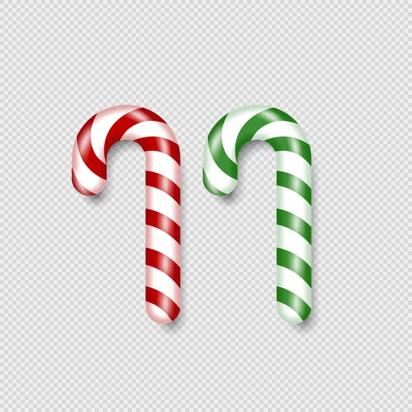 Christmas Candy Isolated Transparent Background Holiday Christmas Decoration Design Elements — Stock vektor