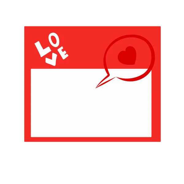 Window Glider Red Inscription Love — Stock Vector