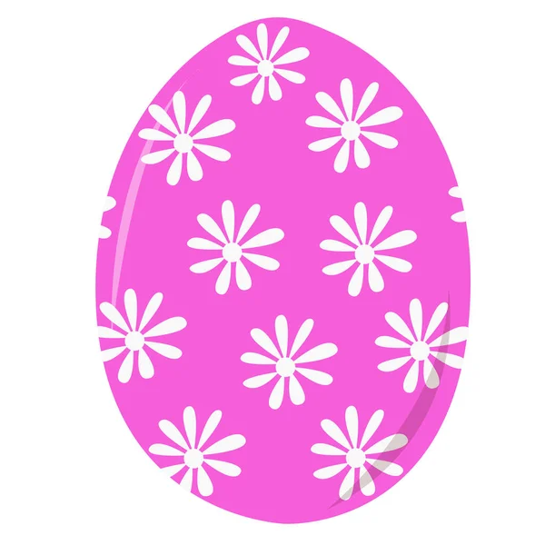 Pääsiäinen Vaaleanpunainen Muna Päivänkakkara — vektorikuva
