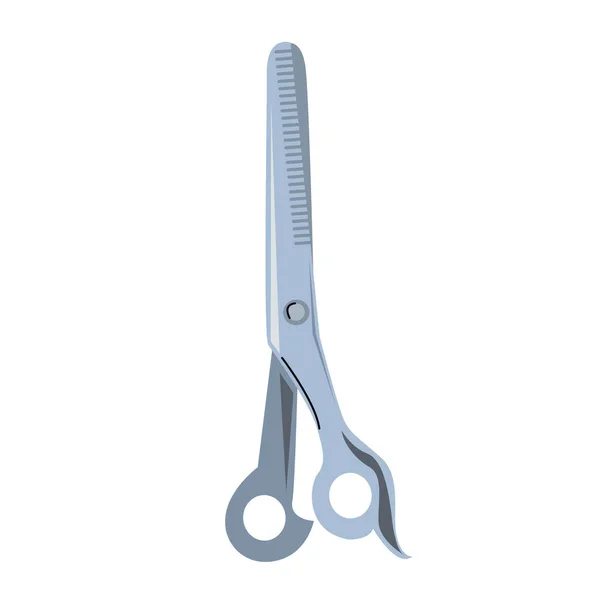Fraisage de ciseaux avec des dents pour couper les cheveux. — Image vectorielle