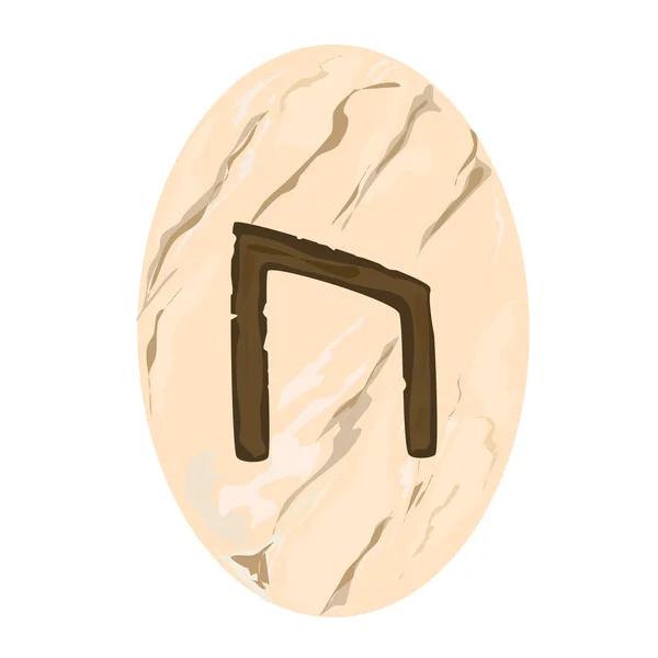 Die Rune Von Uruz Wird Auf Einem Marmoramulett Mit Dem — Stockvektor
