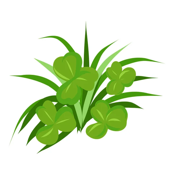 Zelený jetel listy jako designový prvek. — Stockový vektor