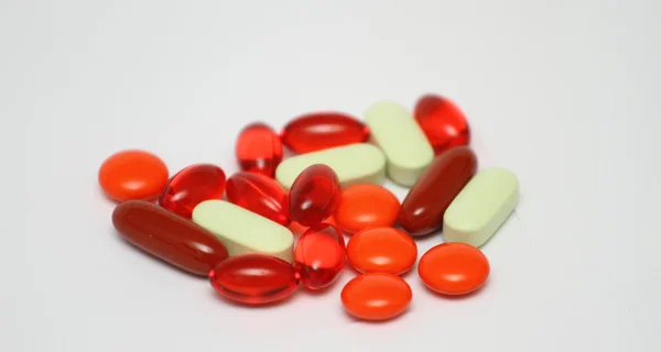 Червоний гель таблетки — стокове фото