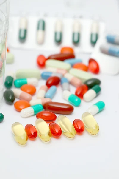 Lots of colorful pills — Stock Photo, Image