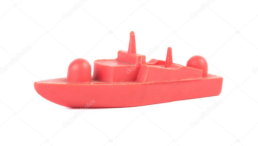 red toy boat