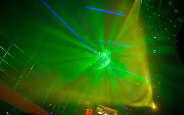 Mirror ball in a nightclub — Stock Photo, Image