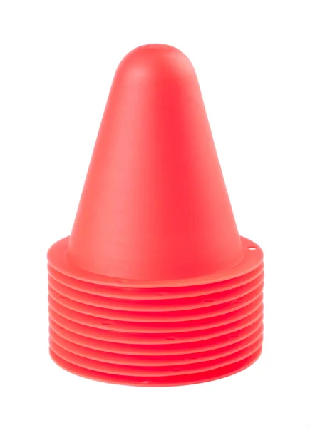 Red plastic cones — Stock Photo, Image