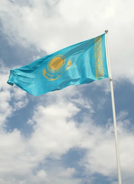 The State Flag of Kazakhstan — Stock Photo, Image