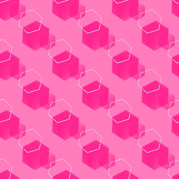 soyut pembe altıgenler