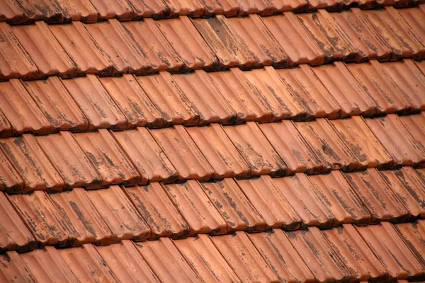 Red roof tiles background — Stock Photo, Image