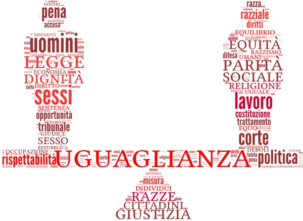 Uguaglianza tag cloud — Stock Photo, Image