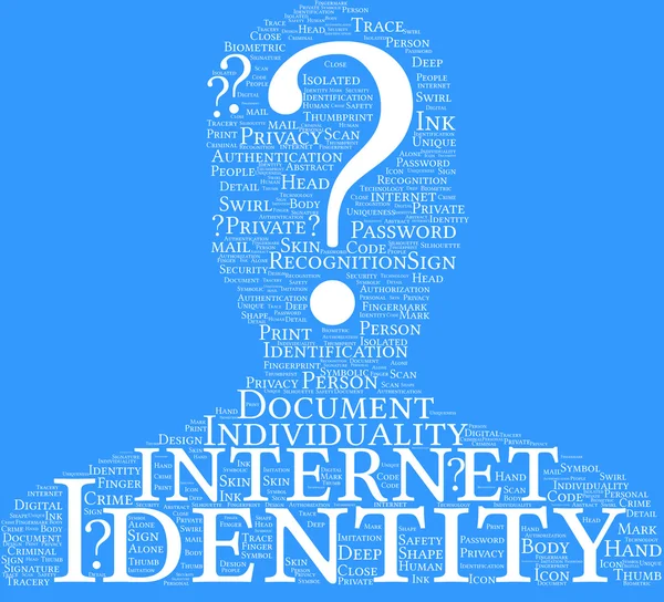 Identità concetto illustrazione tagcloud — Foto Stock