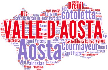 Valle D'Aosta tagcloud - regioni di Italia