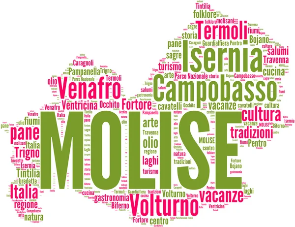 Tagcloud Molise - regioni di italia — Foto Stock