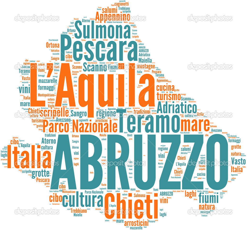 Abruzzo tagcloud - regioni di Italia