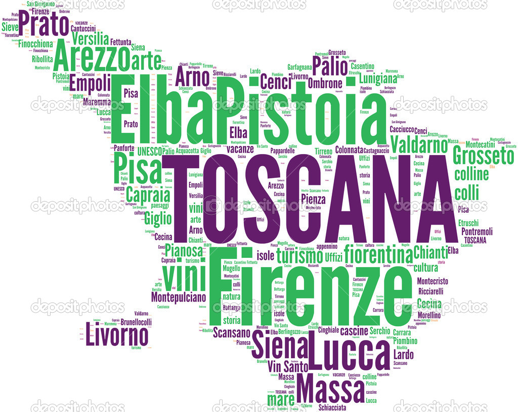 Toscana tagcloud - regioni di Italia