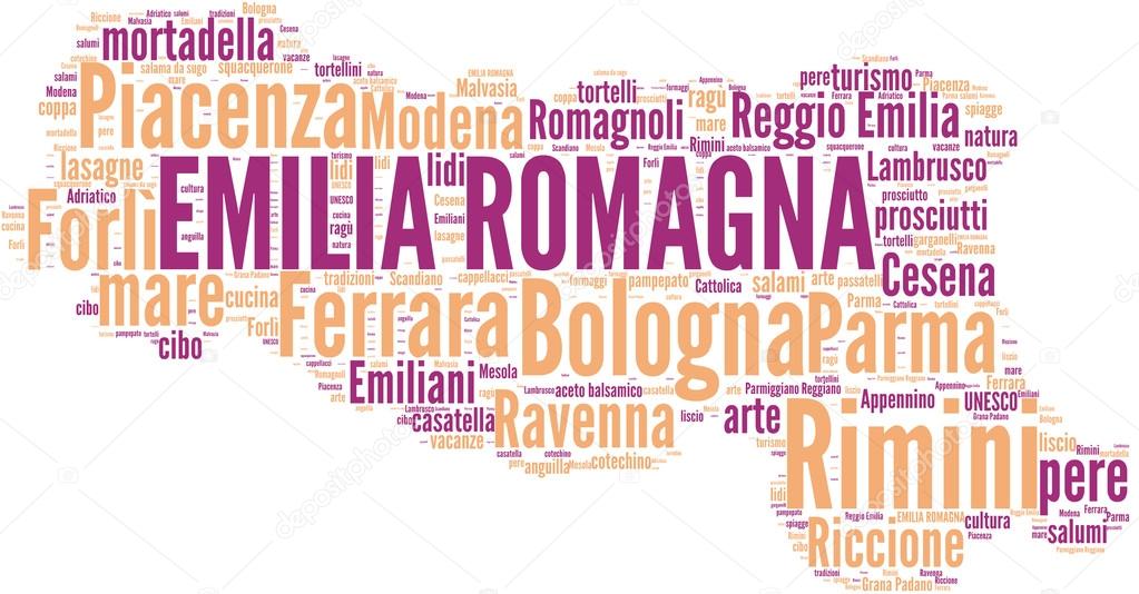 Emilia Romagna tagcloud - regioni di Italia