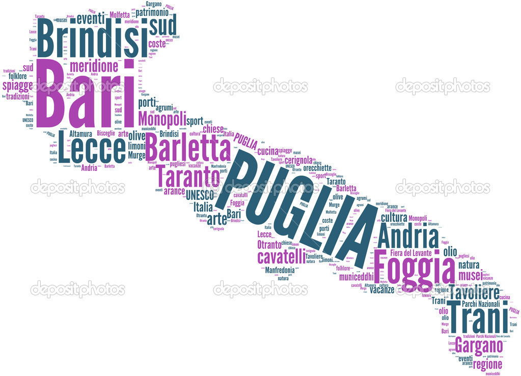 Puglia tagcloud - regioni di Italia