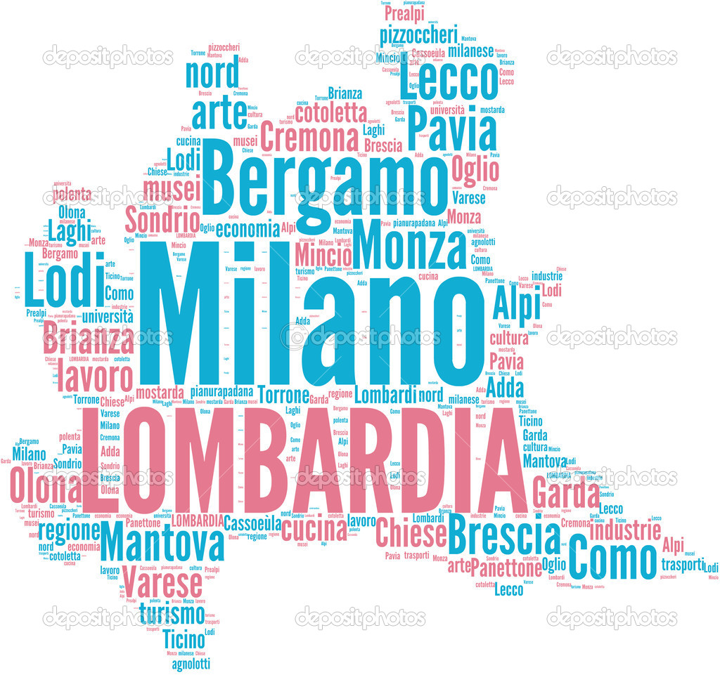 Lombardia tagcloud - regioni di Italia