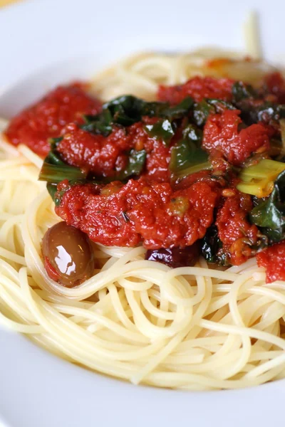 Esparguete mediterrânico — Fotografia de Stock