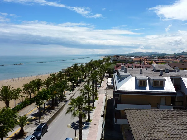 Martinsicuro, panoramic view of the coastline — Stock Photo, Image